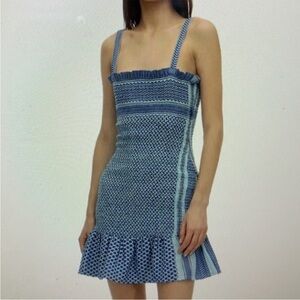 Blue Patterned Women's Dress